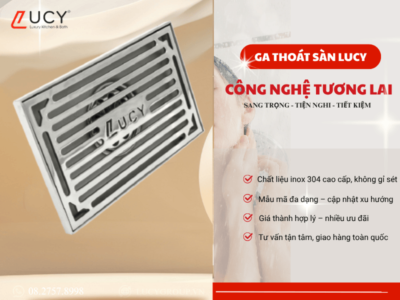 Ảnh Mô Tả Lợi Ích Khi Chọn Ga Thoát Sàn Tại Lucy